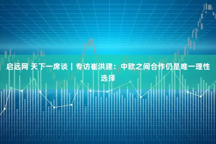 启远网 天下一席谈｜专访崔洪建：中欧之间合作仍是唯一理性选择